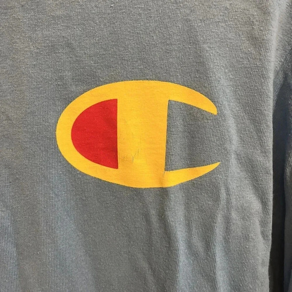 Champion Adult Medium Light Blue Branded Long Sleeve Shirt Style GT47 R6X - Picture 6 of 7